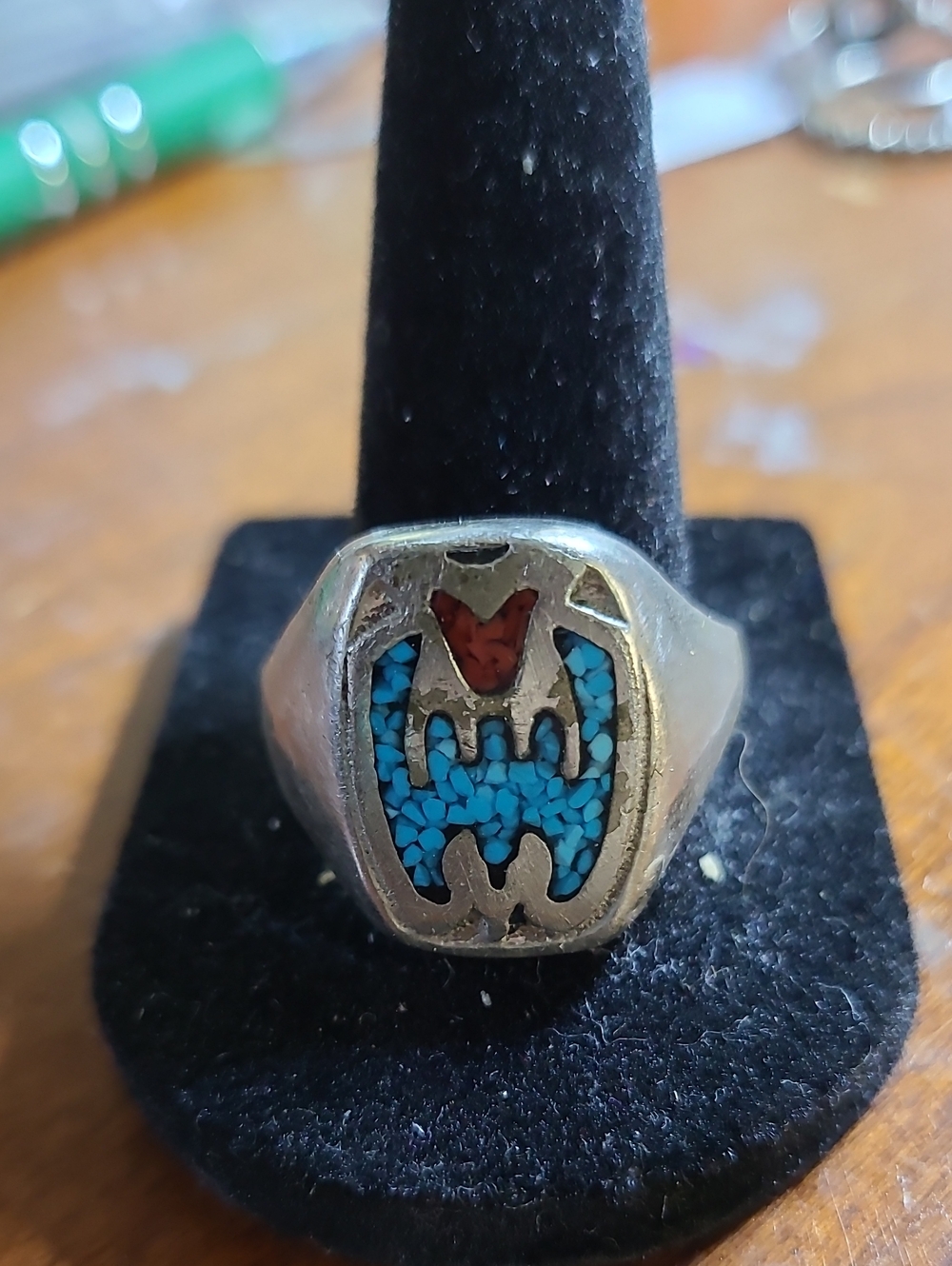 Silver-tone Signet Ring